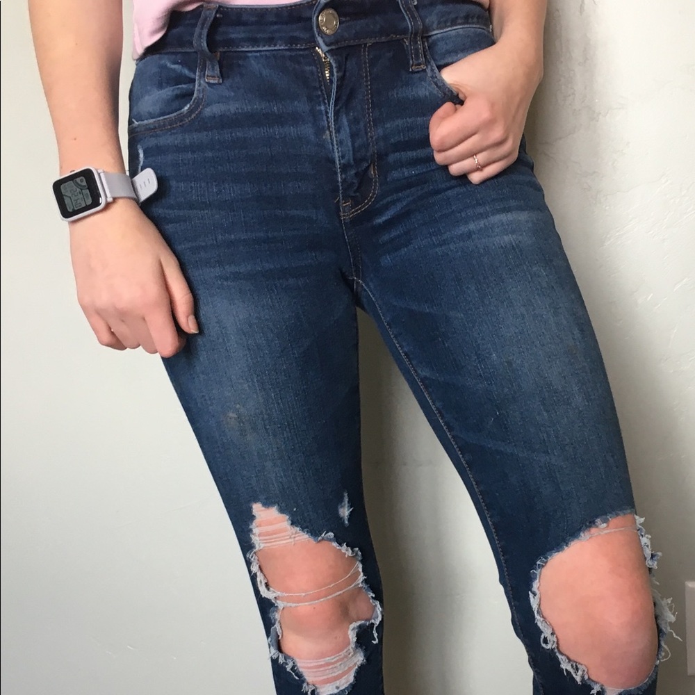 Ripped denim jeans
